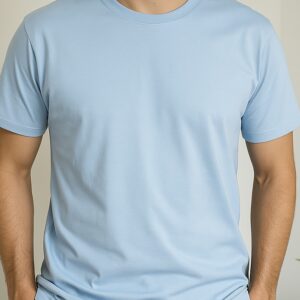 Polera Algodón Hombre Celeste