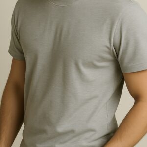 Polera Algodón Hombre Gris Claro