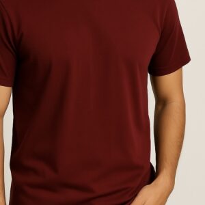 Polera Algodón Hombre Burdeo