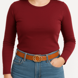 Polera Manga Larga Burdeo
