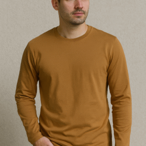 Polera Manga Larga Hombre Camel