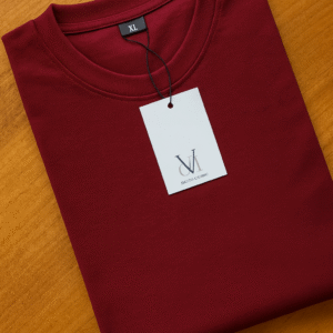 Polera Algodón Cuello Redondo Burdeo