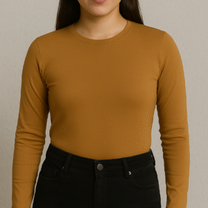 Polera Manga Larga Camel