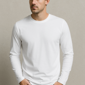 Polera Manga Larga Hombre Blanco