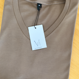 Polera Algodón Cuello V Topo